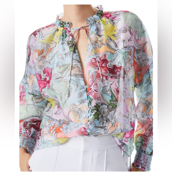 Alice + Olivia Tops - Alice + Olivia x X LOLA SCHNABEL Julius Tunic Blouse